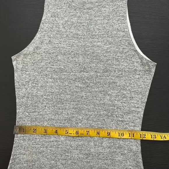 Wilfred Free Heather Gray Scoop Neck Sleeveless Casual Midi Tank Dress Small - Picture 7 of 10